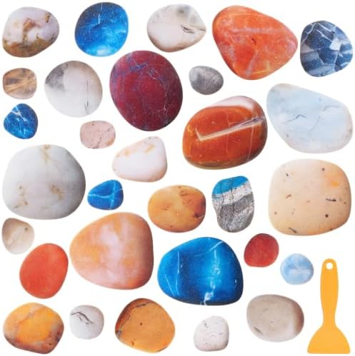 Fullhawl 30 Pcs Pebble Stone Non Slip Shower Stickers, Bathtub Safety by Fullhawl