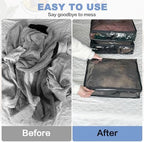 Clear Zippered Plastic Clothes Storage Bags, 6 Pack - Image 5