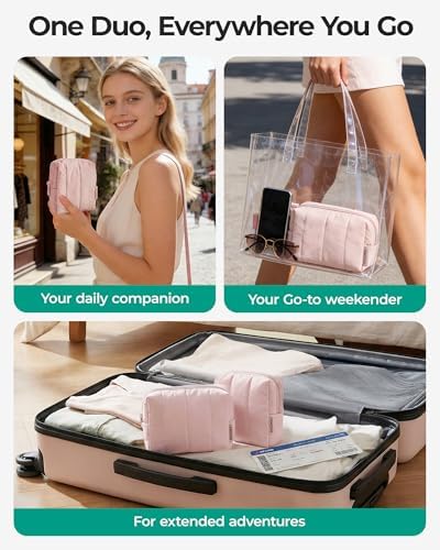 BAGSMART Puffy Makeup Bag Duo Large & Small - Image 5