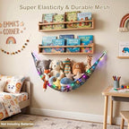 Stuffed Animals Hammock with LED Light Toy Net Room Decor Corner Storage - Image 5