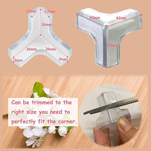 saicheek 12Pcs Large Silicone Corner Protector Baby Proofing, Table Corner - Image 6