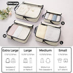 BAGAIL 4 Set/6 Set/8 Set Compression Packing Cubes Travel Accessories - Image 2