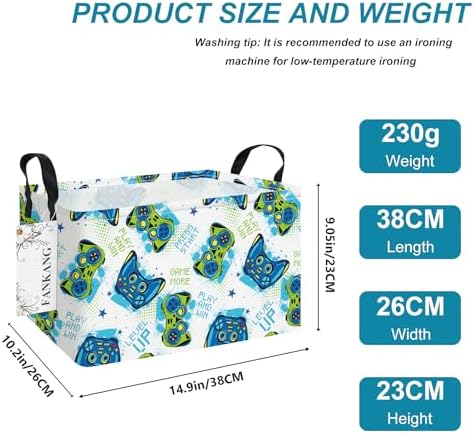Rectangular Game Monster Truck Fabric Storage Basket - Image 2