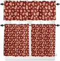 Christmas Valance Kitchen Curtains Set, Winter Holiday Decor Short Window by VandarllinHomeKitchenDecor