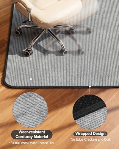 Blvornl Corduroy Office Chair Mat - Image 4