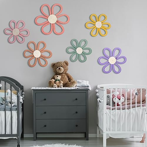 Barydat 6 Pcs Boho Nursery Decor Daisy Flower Wall Decor - Image 6