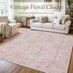 JOLLYVOGUE 9x12 Area Rugs for Living Room, Vintage Washable Rug - Image 2
