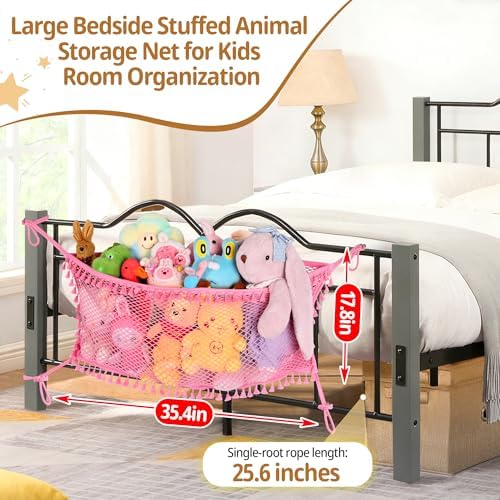 Stuffed Animal Storage Net, Large Bedside Toy Organizer Net, Cotton Plushie Toy - Image 6