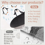 Diatomaceous Earth Bath Mat, Cute Cartoon Bath Rugs, Baby Penguins Non-Slip - Image 5