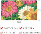 Bathtub Mat Non Slip 26.8x15.1In, Colorful Sunflowers Bath Mat - Image 3