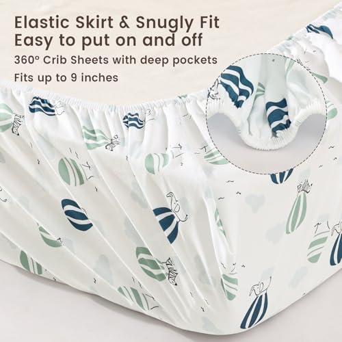 david's kids 3 Pack Fitted Crib Sheets, Ultra Soft Breathable Comfortable Baby - Image 5