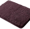 Yeaban Chenille Black Bathroom Rug 20"x32", Non-Slip Rubber Backing by Yeaban