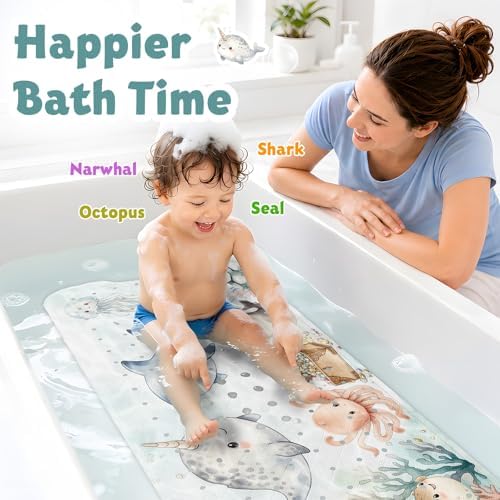 XIYUNTE Bath Mat for Tub Non Slip Bathtub Mat Non Slip 40x16 Baby Bath Mat - Image 2