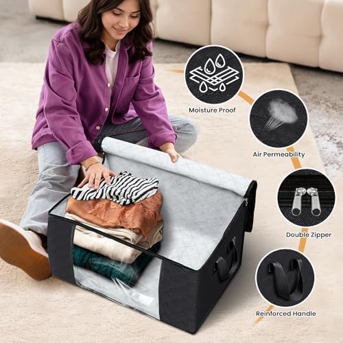 Fab totes 6 Pack Storage Bags for Clothes Blanket Storage Bins - Image 4