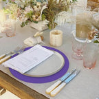 50 Pieces Purple Paper Place Mats Round Disposable Table Mats Purple Paper - Image 7