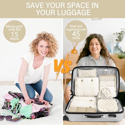 8 Set Packing Cubes for Travel, Luggage Packing Organizers Accessories Large - Image 5