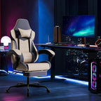 Gaming Chair with Footrest, High Back Gaming Chairs Leather Ergonomic Gamer - Image 2