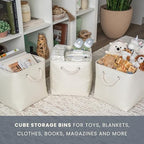 OrganiHaus 11x11 Cube Storage Bins, Rope Handles - Image 6