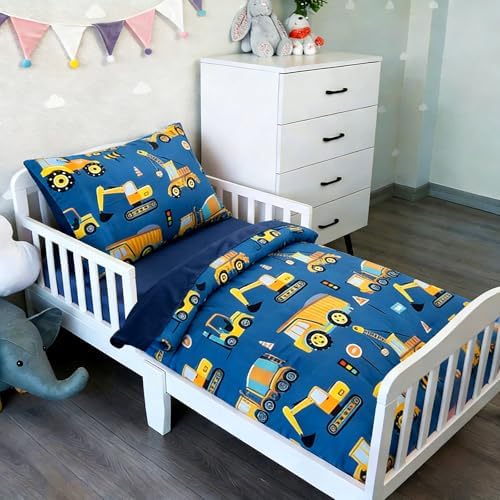 NTBED 4 Pieces Traffic Construction Toddler Bedding Set - Image 2