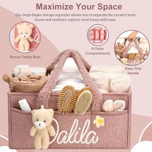 Personalized Baby Diaper Caddy Organizer - Image 4