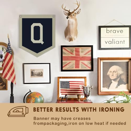 Lacama Toddler Boys Room Decor Name Pennant Flag Q Banner - Image 6