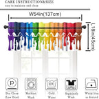 Kids Valances Curtains Colorful Wax Crayons Pattern Window Treatment Valances - Image 2