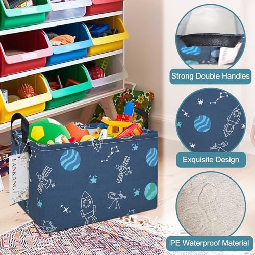Rectangular Space Storage Bin Nursery Hamper - Image 6
