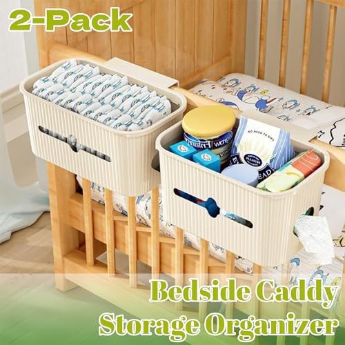 Bedside Storage Box Bin Organizer Diaper Caddy Organizer - Image 3