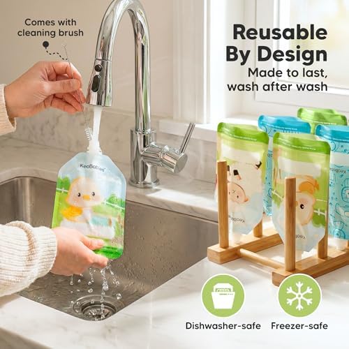 12-Pack Reusable Baby Food Pouches Refillable - Image 6