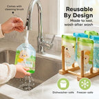 12-Pack Reusable Baby Food Pouches Refillable - Image 6
