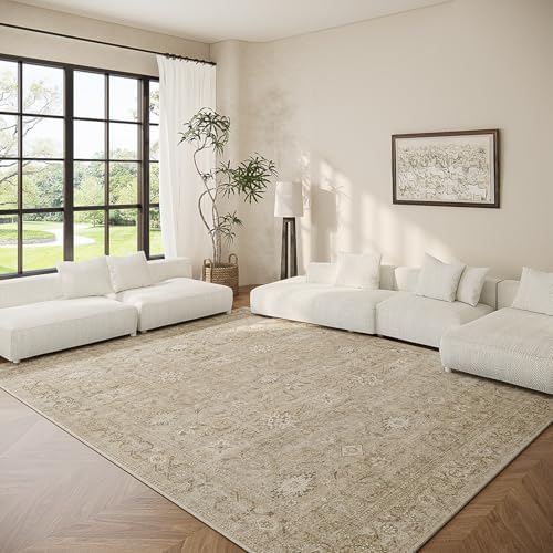 6x9 Area Rugs for Living Room: Washable Bedroom Rug Non Slip Boho Carpet by palohom
