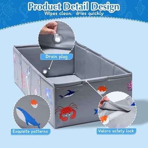 Collapsible Baby Bathtub Portable Travel Bath Tub - Image 3