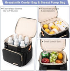 Breastmilk Cooler Bag with Ice Pack Fits 6 Baby Bottles up to 9 Ounce, Breast - Image 4