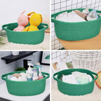ABenkle Small Basket with Handles, Boho Decorative Rope Woven Dog Cat Toy - Image 4
