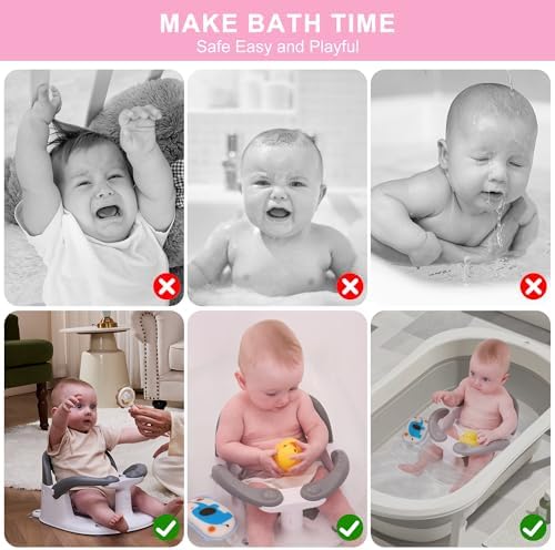 Baby Bath seat for Babies 6 Months & up, 360° Stable Toddler Bath Chair - Image 4