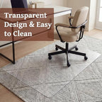 Leinuosen Office Chair Mat for Carpet 46" x 60" Plastic Desk Chair Mat Non Slip - Image 6