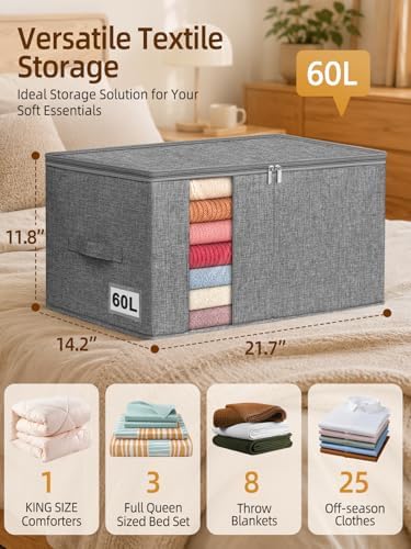 60L Rigid-Sided Blanket Storage Bags - Image 3