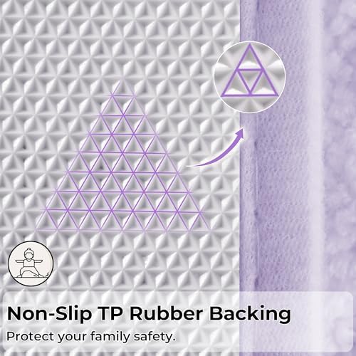 GRANNY SAYS Lilac Bathroom Rugs Set 3 Piece, Soft Microfiber Bath Mats - Image 5