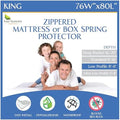 King Zippered Mattress Protector Waterproof Encasement Premium Quality by FourSeasonsEssentials