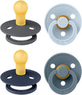 BIBS Color Pacifiers 4-Pack | BPA Free Soother Pacifier | Round Nipple | by BIBS