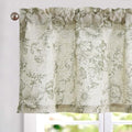 Vangao Floral Valances for Windows Alice Sage Green W50 X 16L 1 Panel by Vangao