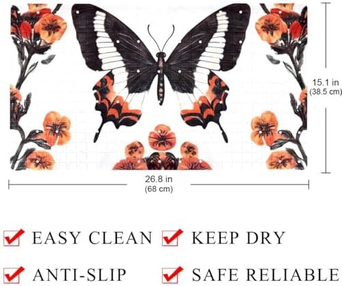 Non Slip Bathtub and Shower Mat 26.8x15.1 inch, Bath Mat - Image 4