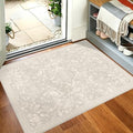 3' x 3' Beige Vinyl Floor Mat for Home, PVC Waterproof Area Mat by BelleCosy