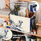 Navy Blue Coastal Dog Storage Bins Box - Image 5