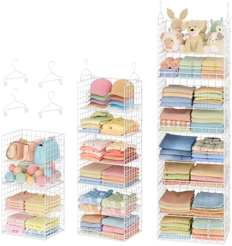 8 Tier Extended Width Hanging Closet Organizer, Sweater Storage by Yuyetuyo