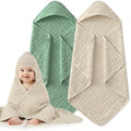 Muslin Hooded Baby Towels 2 Pack, 100% Cotton Baby Bath Towels by Unknown