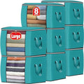 Fab totes 90L Clothes Storage, Foldable Thick Fabric Blanket Storage Bags by Fabtotes