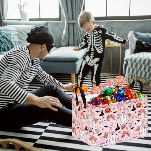 Gost Pattern Halloween Storage Basket Shelf Basket Storage Bin, Nursery Basket - Image 7