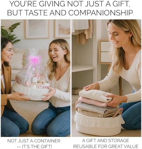 White Cotton Rope Gift Basket - Image 5