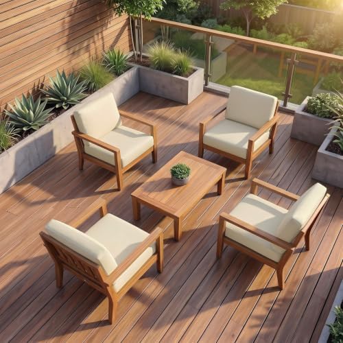 8Pcs Patio Cushion Covers Stretch Outdoor Furniture Protector Slipcovers - Image 6